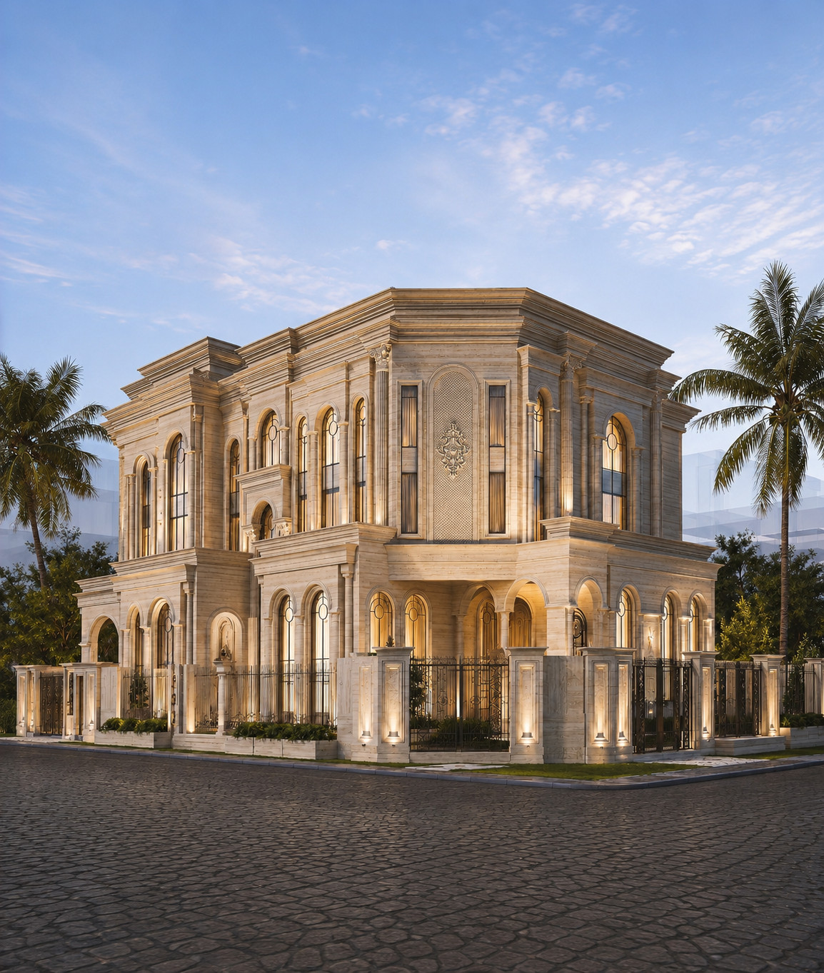 تصميم داخلي كلاسيكي حديث لقصر في السعوديه