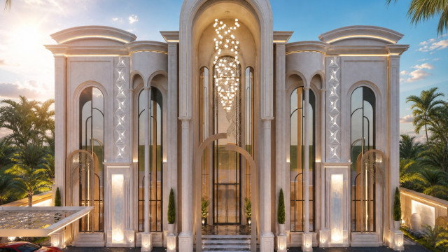 تصميم خارجي ملكي في الامارات
