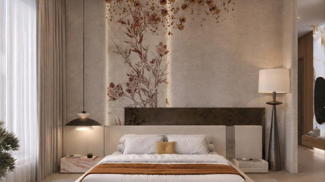 Bright comfort bedroom interior