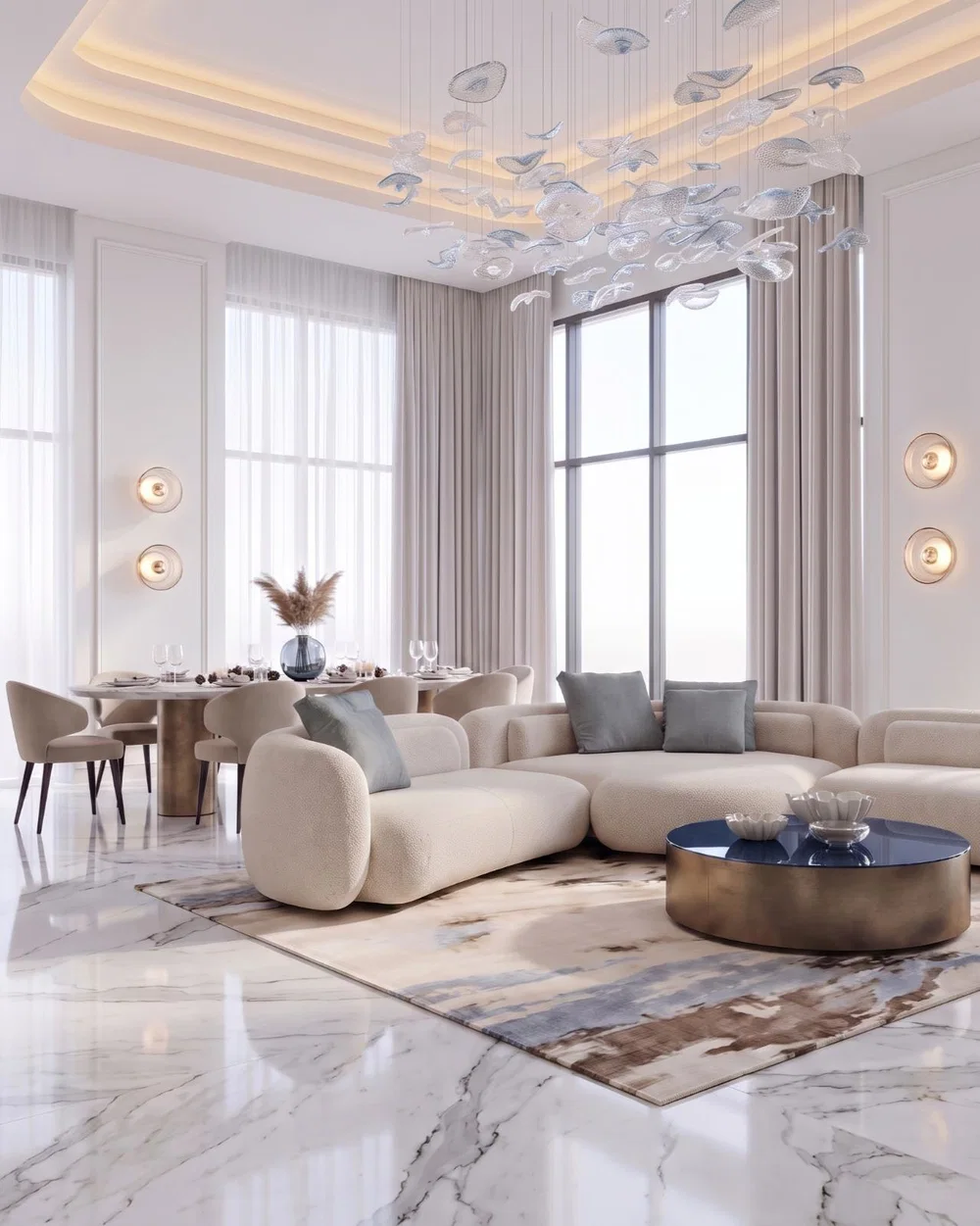 Modern apartment interior in Jumeirah Lake Towers, Dubai