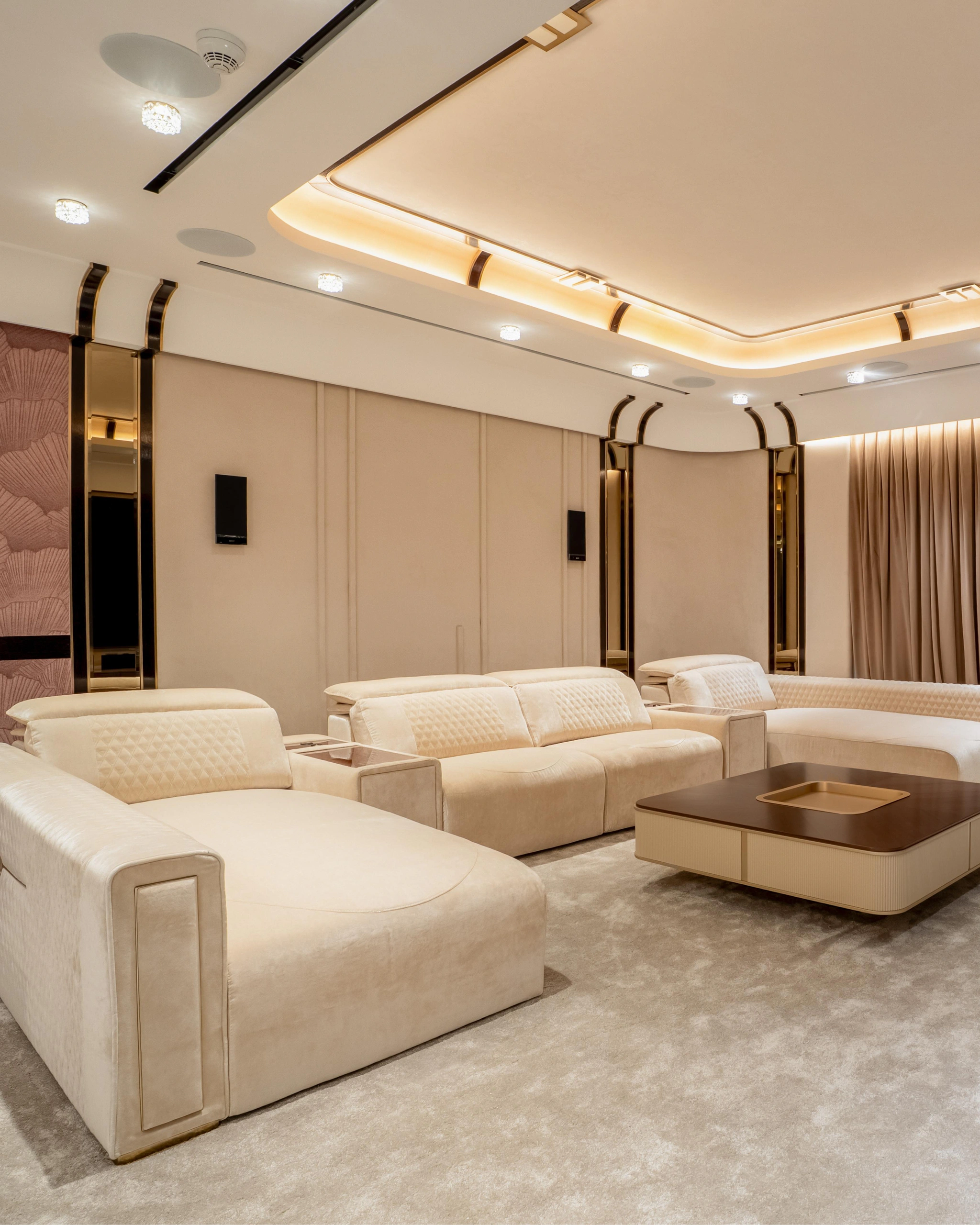 Luxury Villa Renovation in Dubai: Featuring an Immersive Home Cinema Interior Design