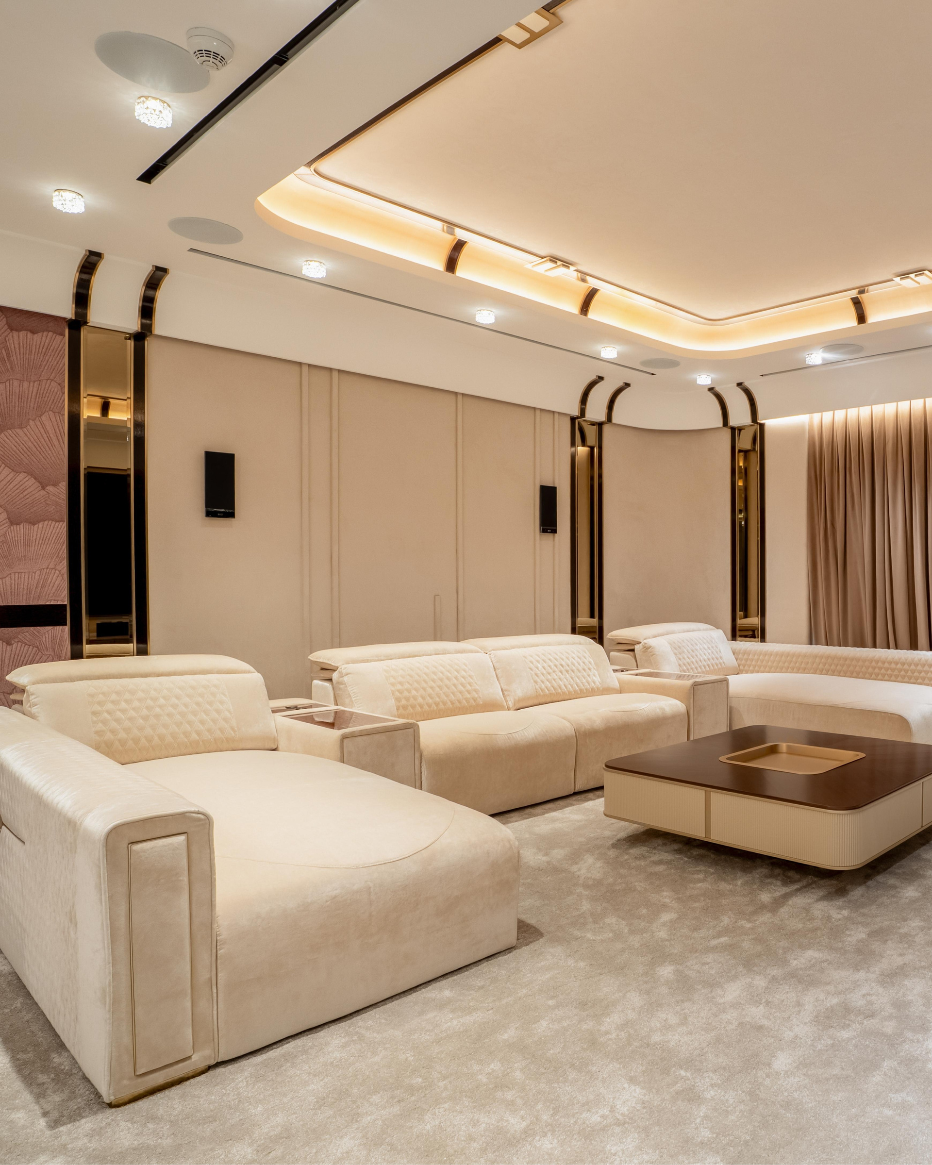 Luxury Villa Renovation in Dubai: Featuring an Immersive Home Cinema Interior Design