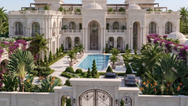 فيلا الخارجيات تصميم أبو ظبي الفاخرة