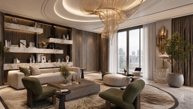 تصميم داخلي لشقة فاخرة