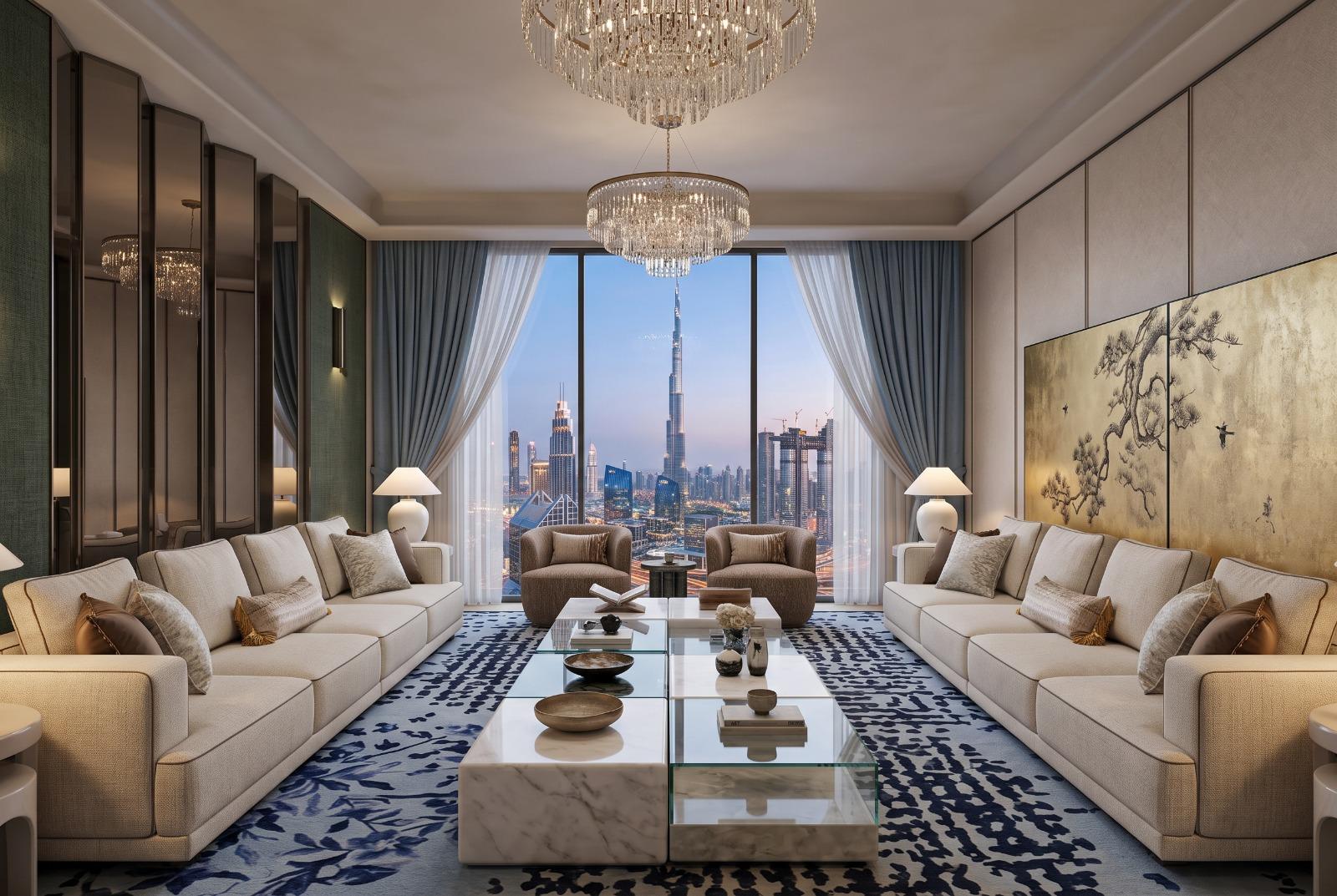 New stylish living room interior design