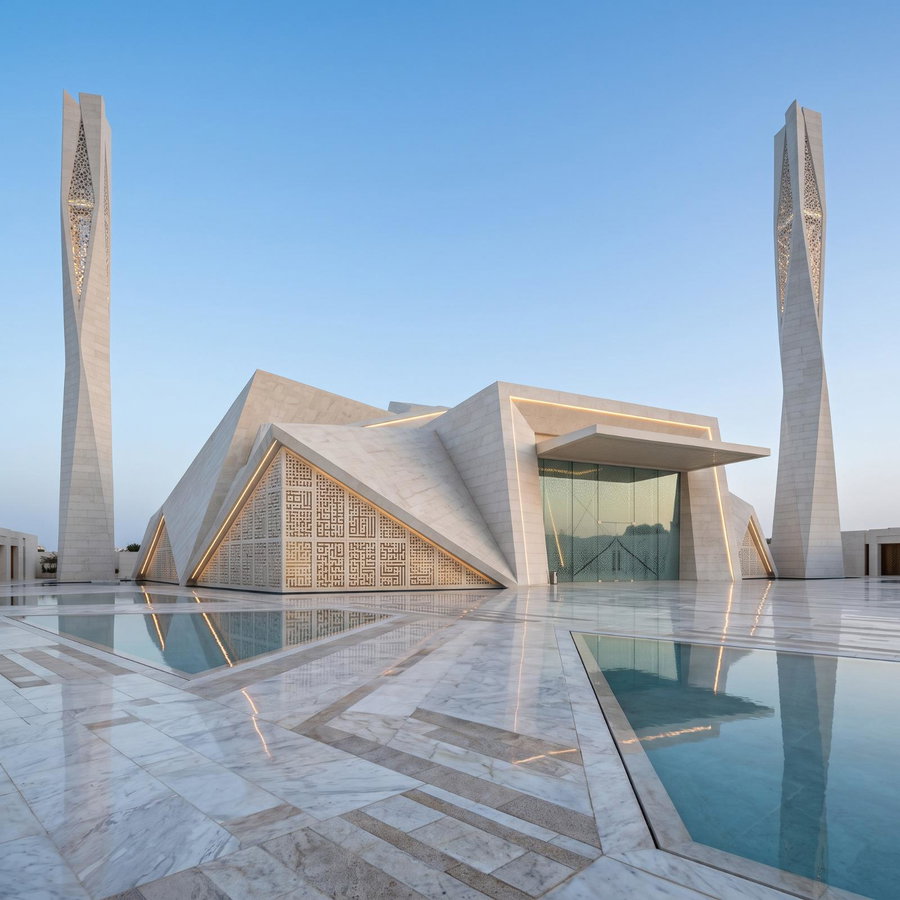 A Crystal in the Desert: Antonovich Group's Mineral Vision for Mosque Architecture