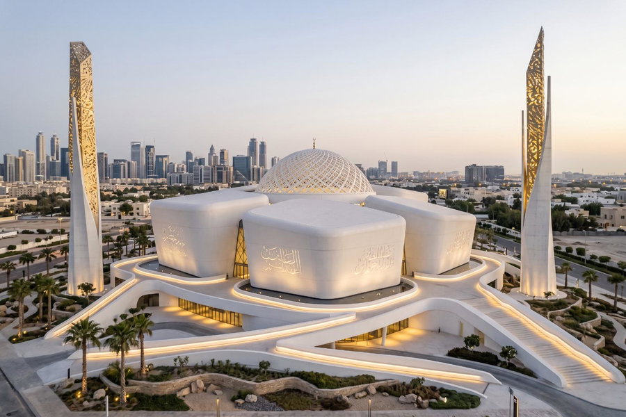 Antonovich Group's Oasis Vision for Modern Mosque Architecture