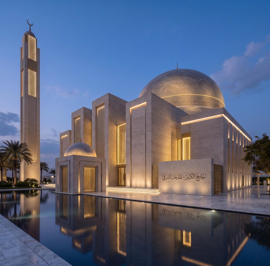 Layers of Light: Stone Mosque Concept