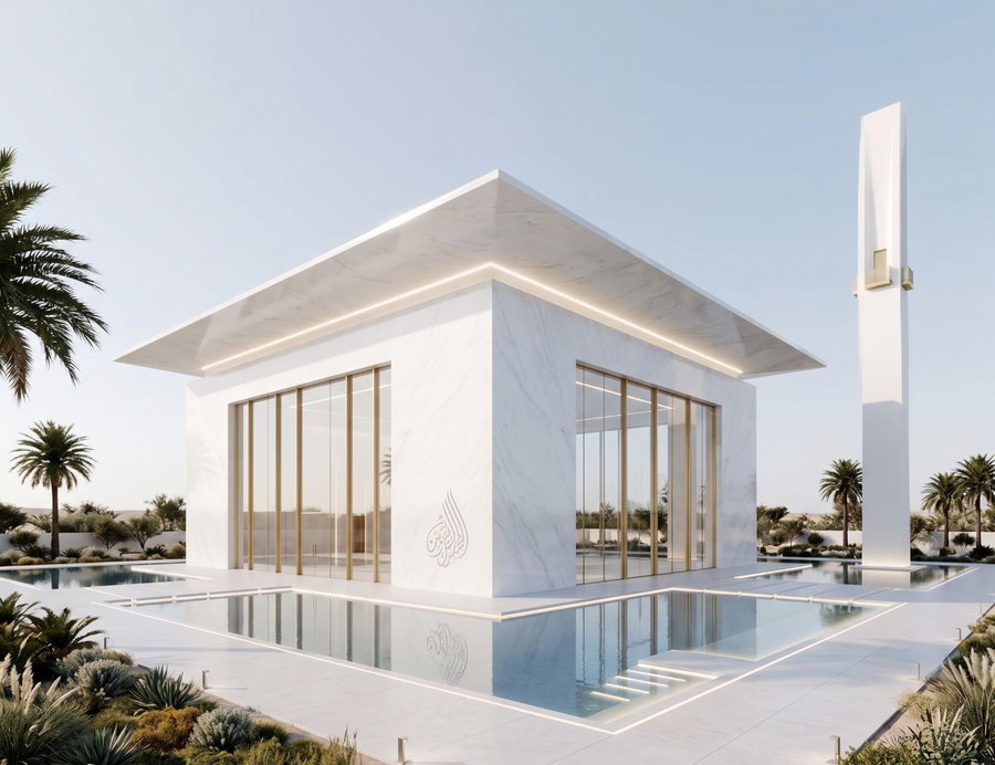 Modern Mosque Architecture Design by Antonovich Group: Redefining Contemporary Islamic Architecture