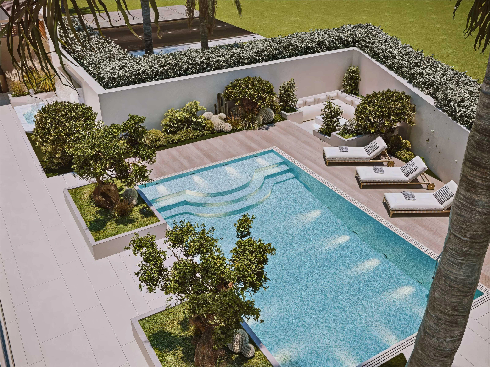 Swimming Pool Construction & Landscape Design in Address Hillcrest, Dubai Hills Estate