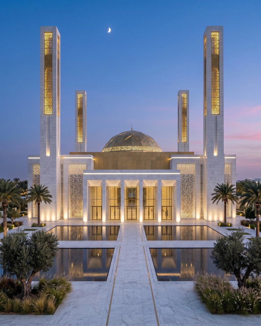 Symmetry and Splendor: Monumental Mosque Concept