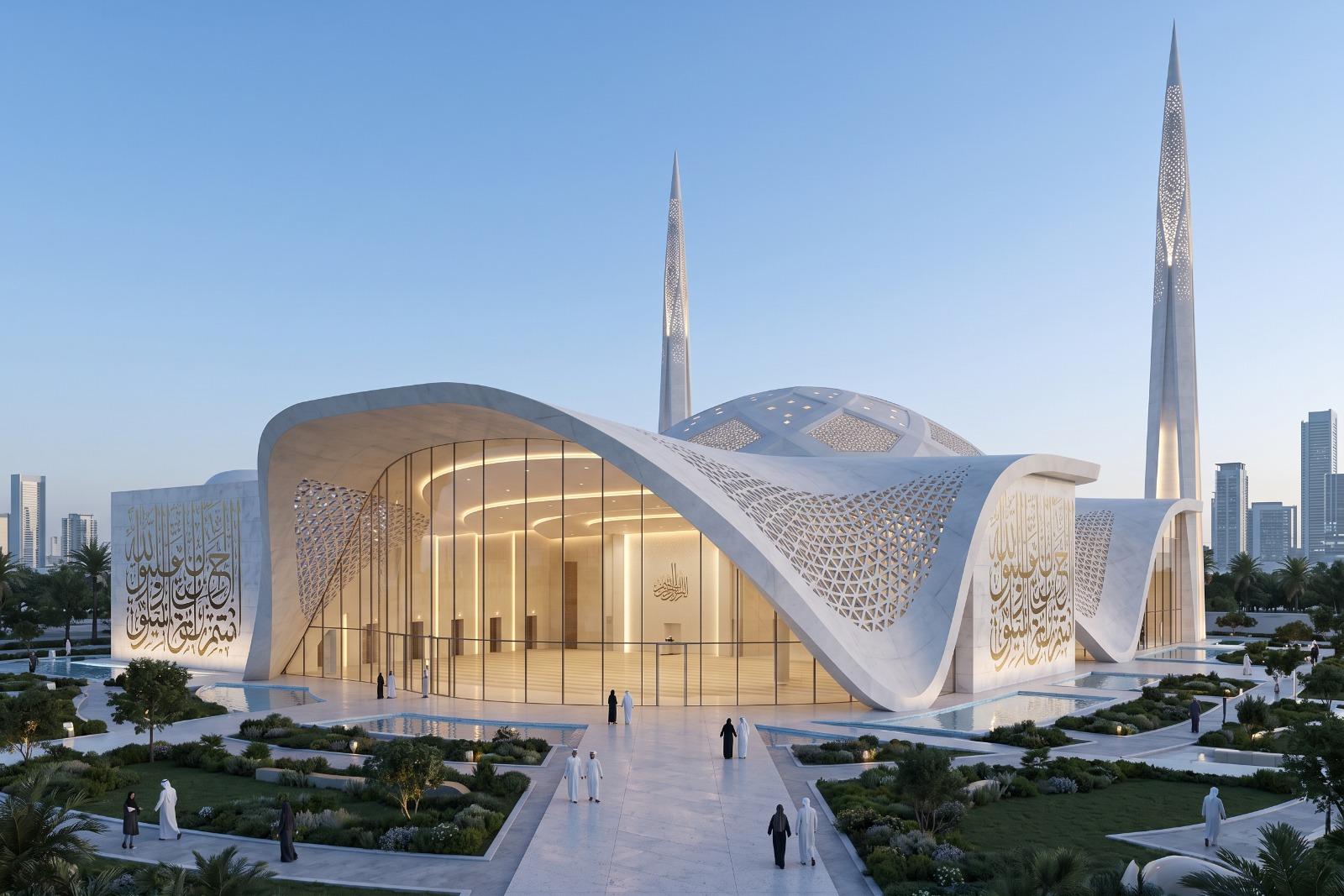 The Sweep and the Spire: Antonovich Group's Vision for Transparent Mosque Architecture