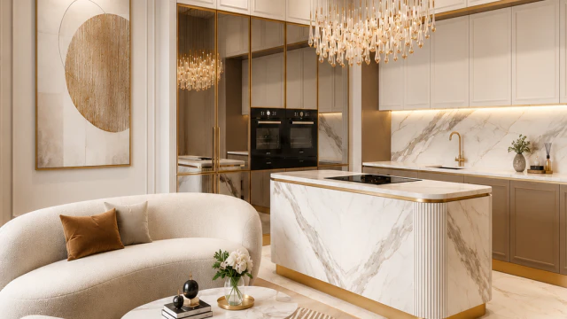 Open space apartment interior design in Dubai - Downtown Apartment