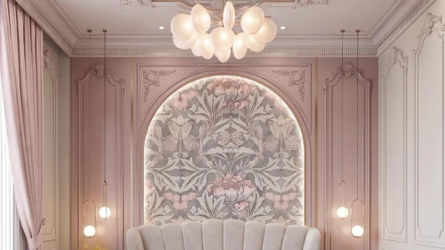 Luxury Kids Bedroom Interior Design in Soft Pink
