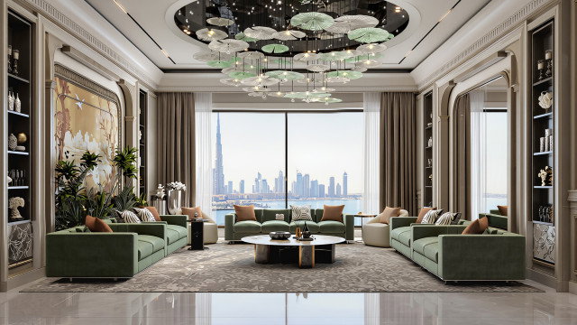 FANCY LIVING ROOM INTERIOR DESIGN