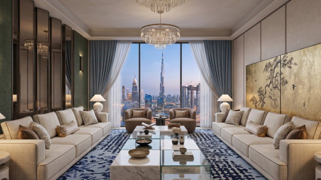 New stylish living room interior design