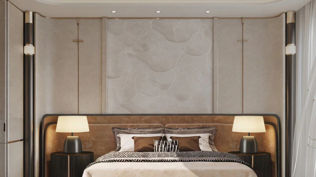 Romantic mood bedroom interior
