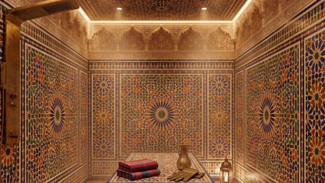 Moroccan Bath Interior Design by Antonovich Group