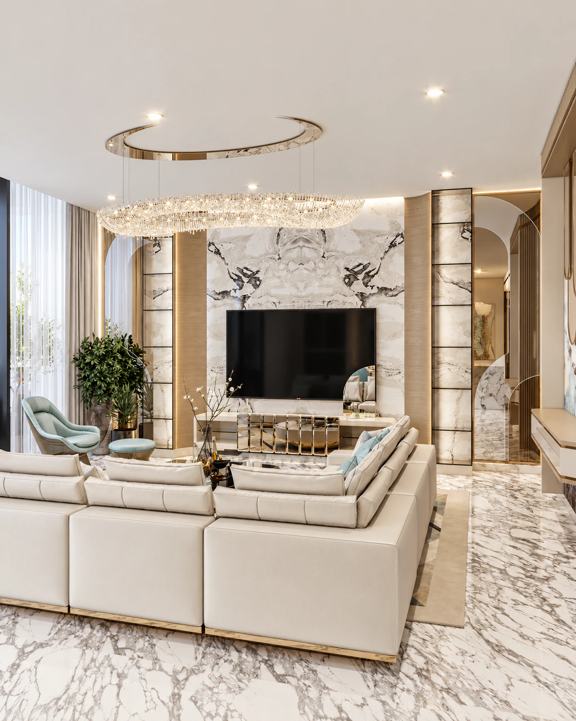 Luxury interior design at Dubai Palm Private Villa