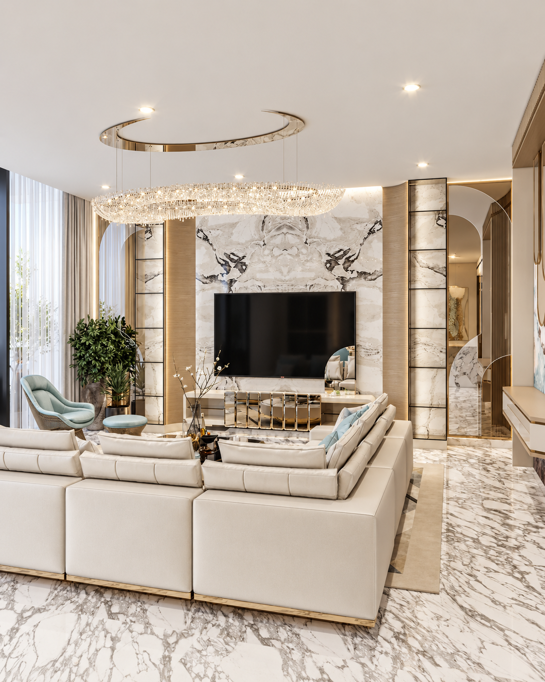 Роскошный дизайн интерьера виллы Dubai Palm Private Villa