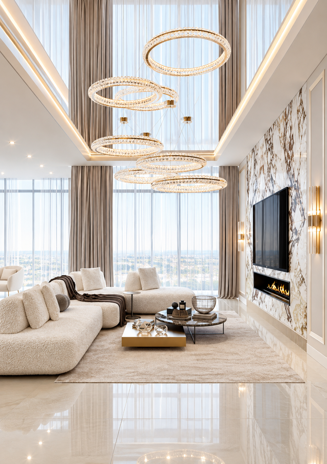 تصميم ديكور مودرن راقي لشقة في دبي