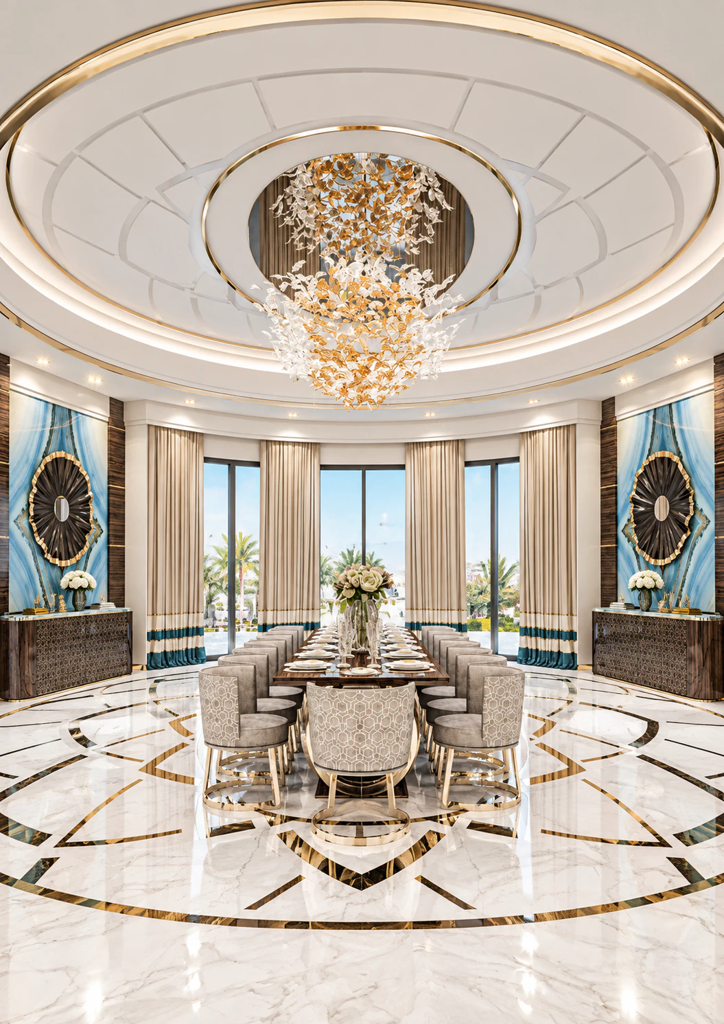 Modern villa interior design Qatar