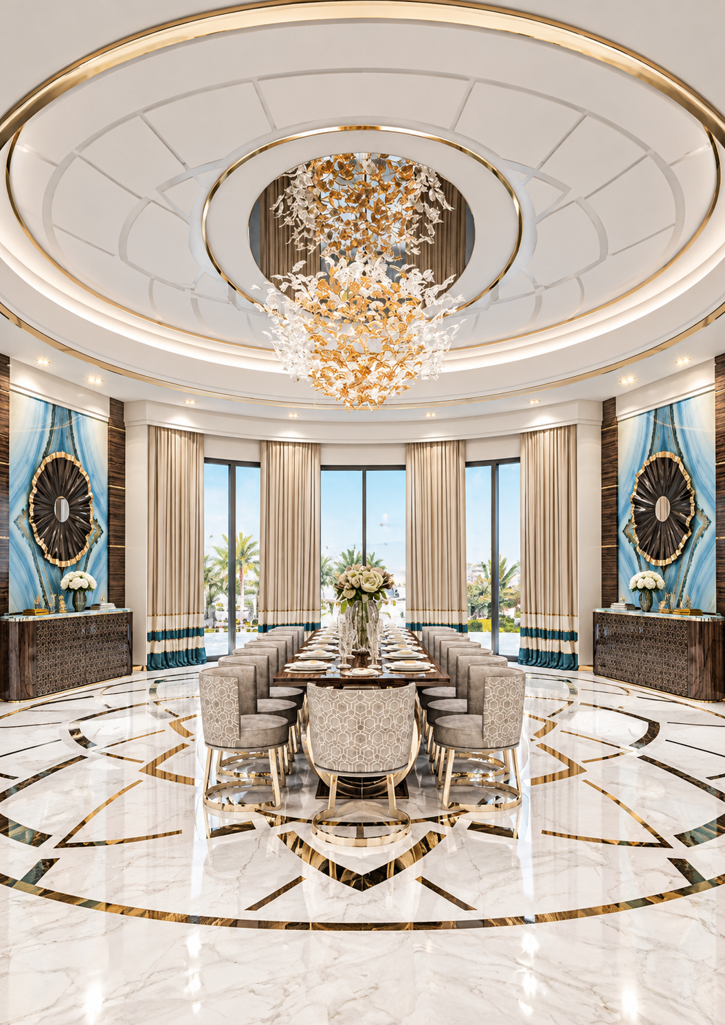 Modern villa interior design Qatar