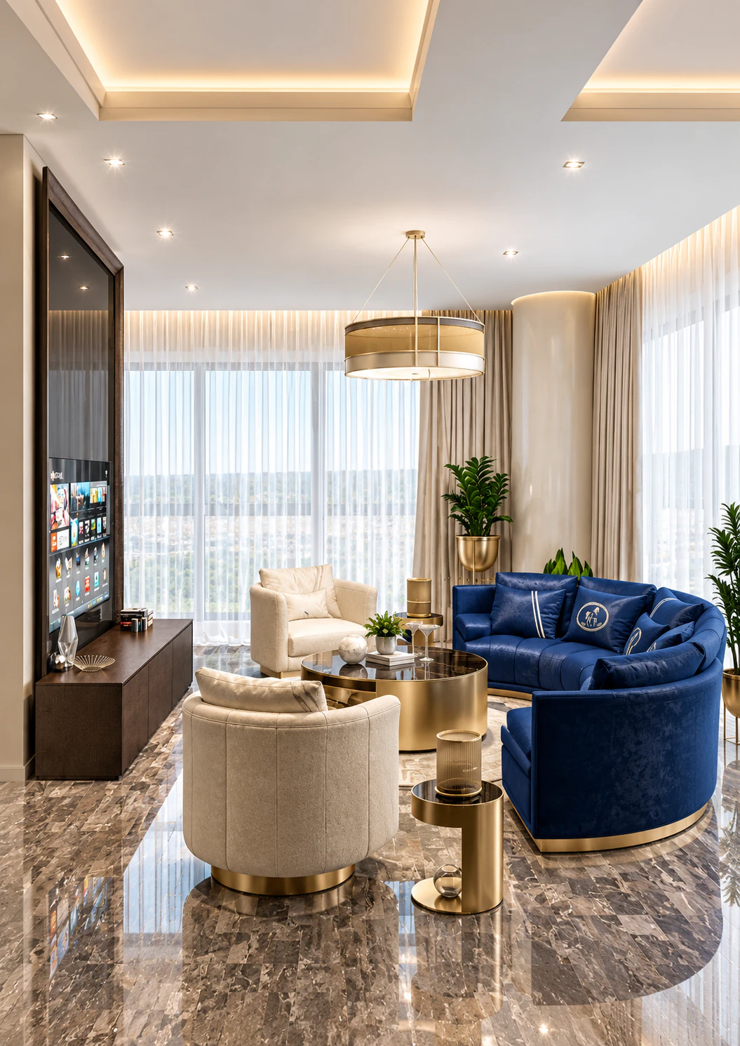 Fendi Apartment Design In Dubai Marina Area