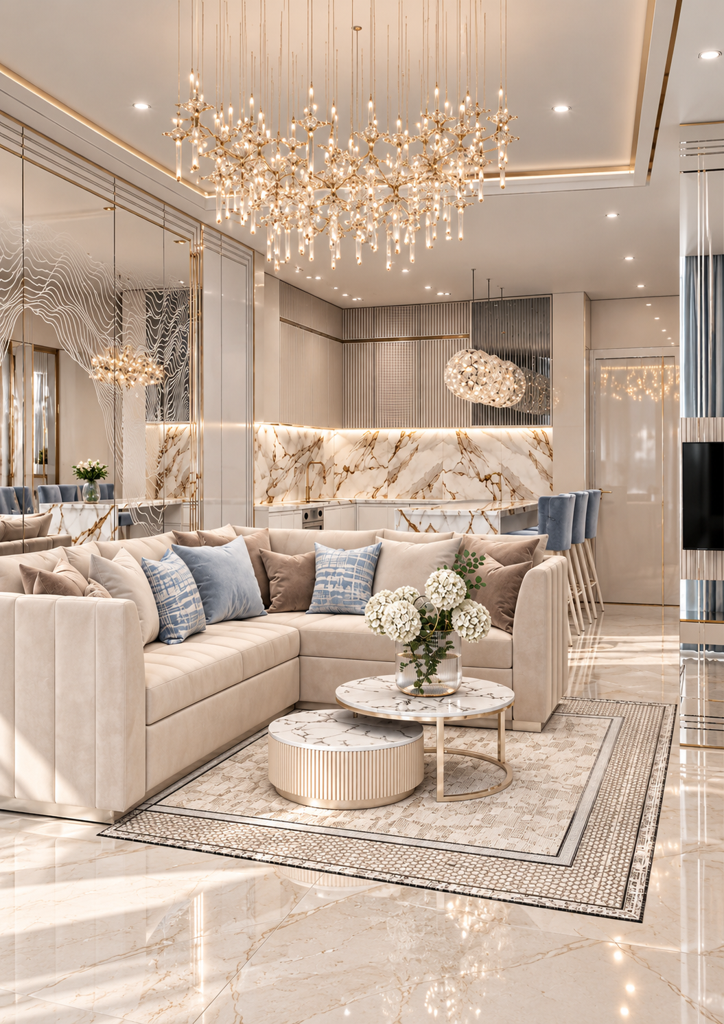 Interior Design for Modern Apartment at District One, Al Meydan - Dubai