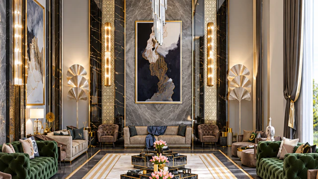 Отделка виллы Dubai Hills — роскошный интерьер