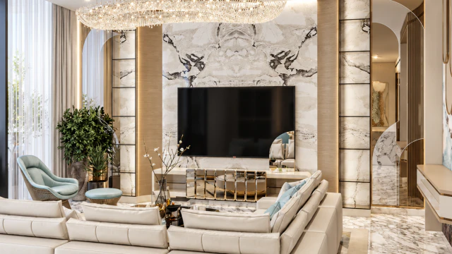 Роскошный дизайн интерьера виллы Dubai Palm Private Villa