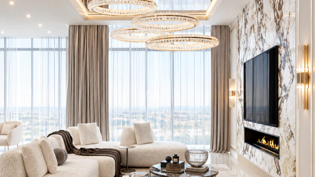تصميم ديكور مودرن راقي لشقة في دبي