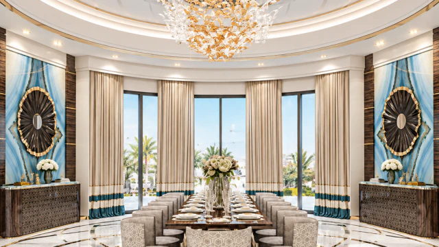 Modern villa interior design Qatar