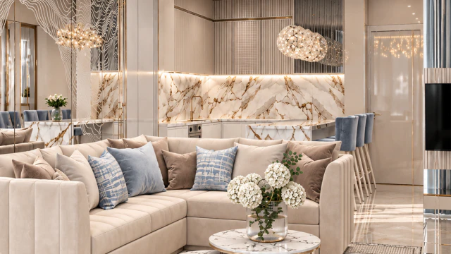 تصميم داخلي لشقة مودرن في دستركت ون ، الميدان - دبي