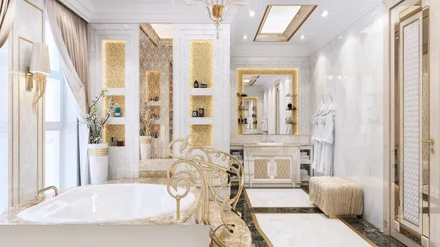 Элегантный современный дизайн ванной комнаты в ОАЭ