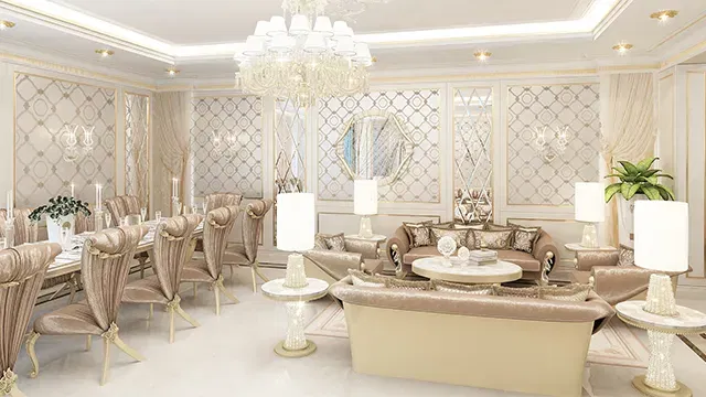 Элегантный и роскошный дизайн интерьера для семейных домов