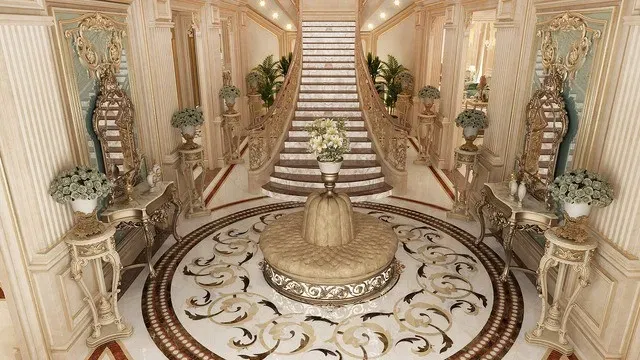 Идеи роскошного дизайна холла в Дубае — классика и эклектика