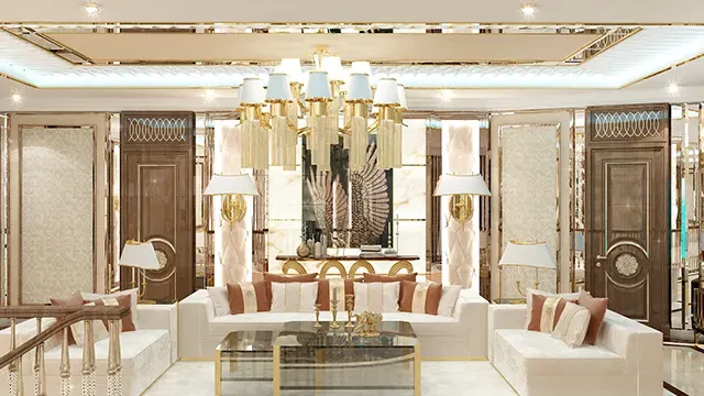 Роскошный золотой интерьер: полный гид