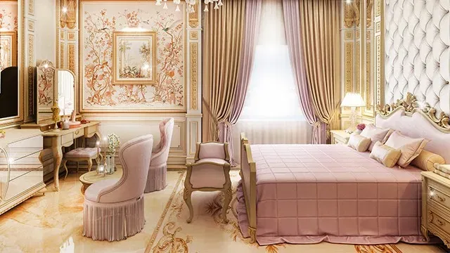 تصاميم داخلية أنيقة لغرف النوم الفاخرة