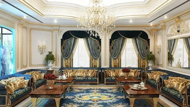 دليل تصاميم غرفة معيشة كلاسيكية فاخرة
