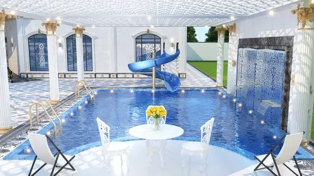 تصاميم أحواض سباحة خارجية فاخرة في دبي