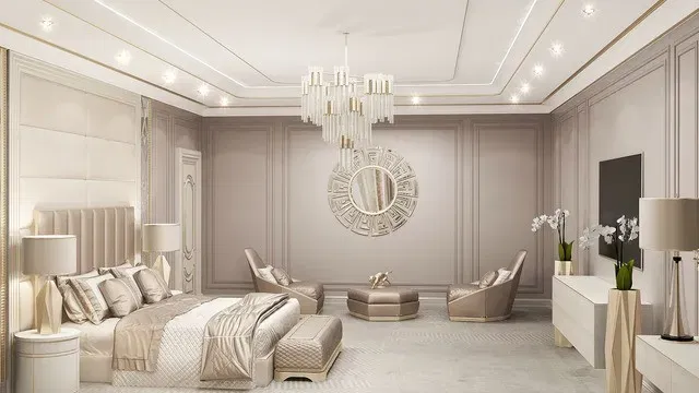 Роскошный дизайн спальни: современная классика и утончённость