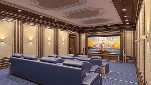 أفكار تصميم سينما منزلية فاخرة لتجربة مشاهدة لا تُنسى