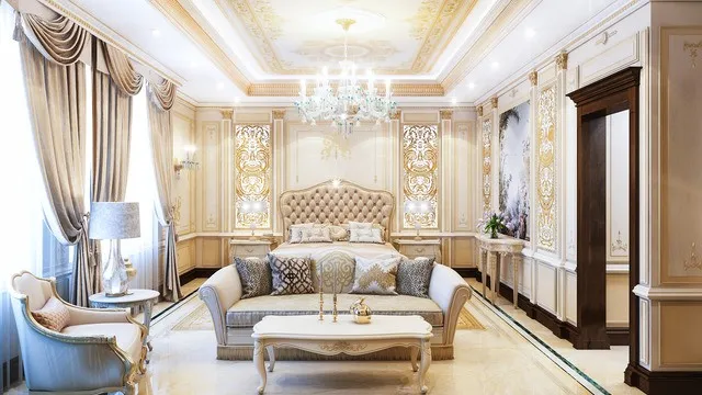 أفكار تصميم غرفة نوم نيوكلاسيكية فاخرة