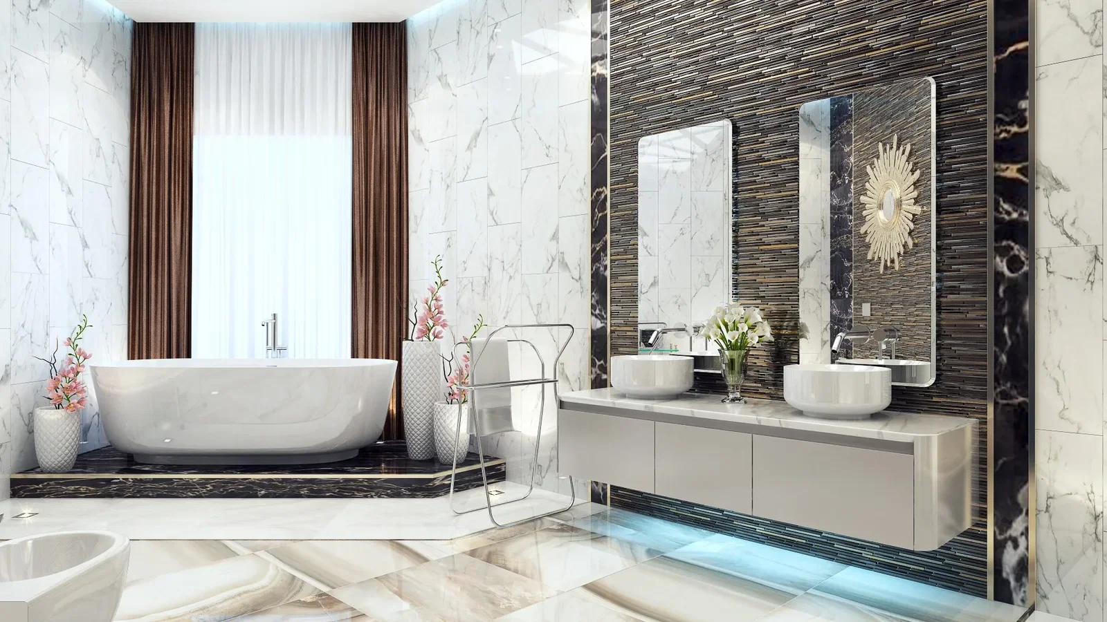 Elegant Modern Glam Bathroom Transformation