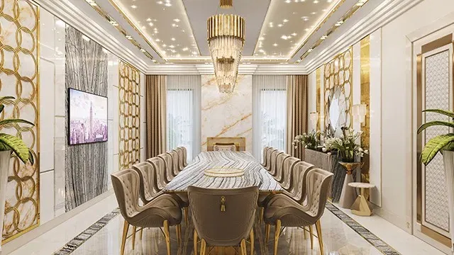 تصاميم غرف الطعام الفاخرة لتجربة رفاهية مطلقة