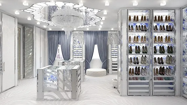 Elevate Your Storage Space with Chic Metallic Wardrobe Designs