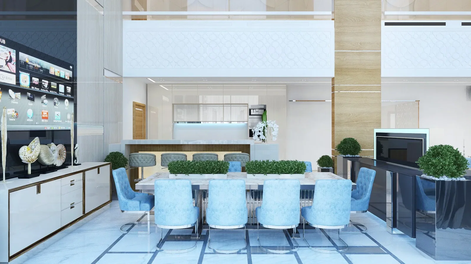 Elegant and Modern Pantry Dining Interior Design Inspiration