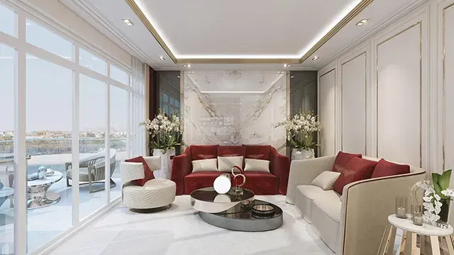 واحة جلوس عائلية أنيقة ومريحة