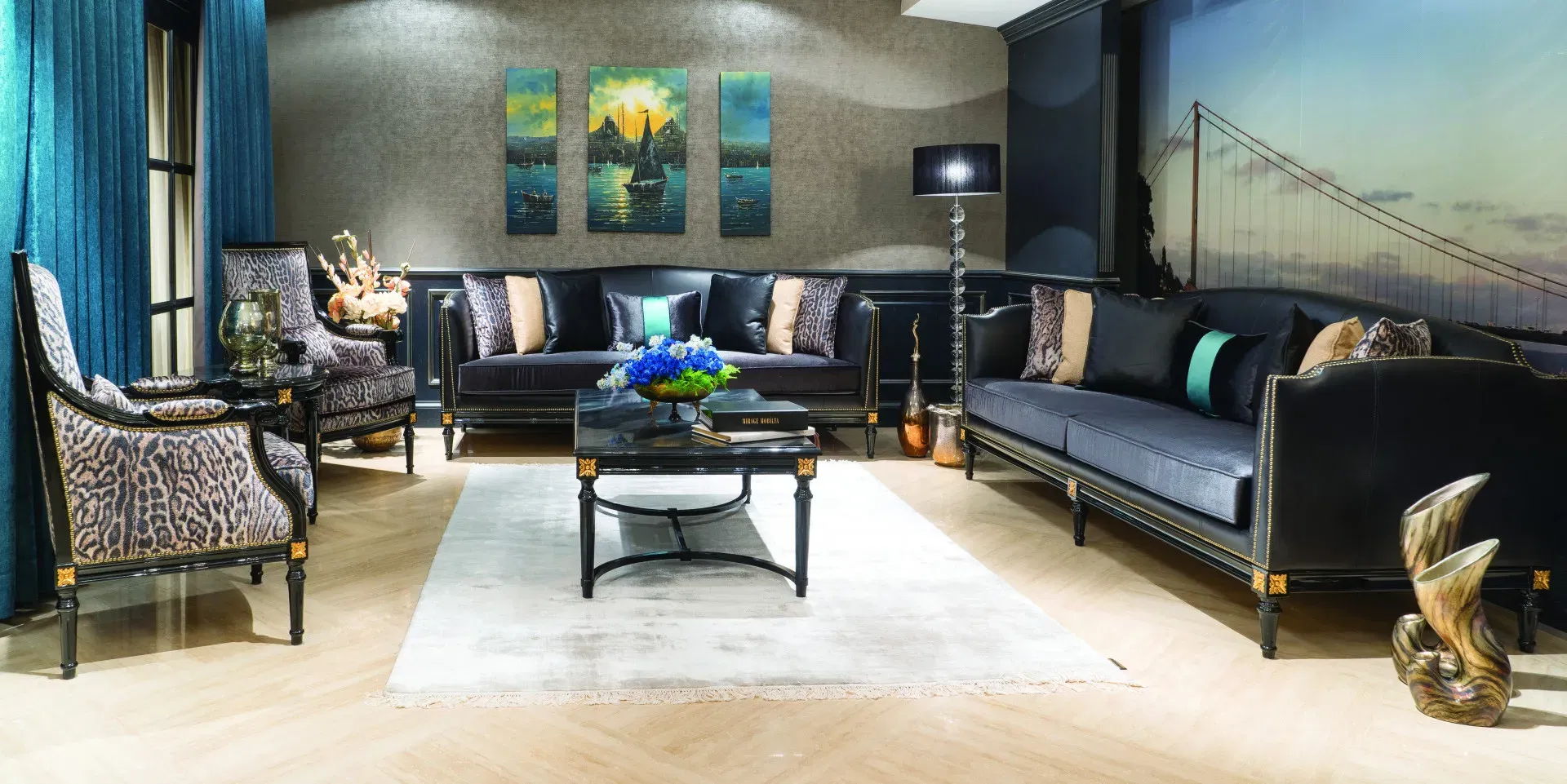 Элегантный дизайн темной мебели для утончённого дома